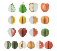 Stiesy Fruit Sticky Notes Set Cute Memo Pads Pear Apple Lemon Orange Strawberry Watermelon Peach Kiwi Pomegranate Self-Adhesive Notepads for Journaling Office Home School Supplies 9 Styles 720 Sheets