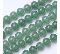 Stiesy Green Aventurine Beads Strand 6-6.5mm Round Natural Gemstone Spacer Loose Beads Bulk 1mm Hole for Luck Jewelry Making Wealth Manifestation Crafts 62pcs/Strand