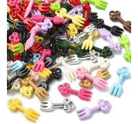 Stiesy Jellyfish Printed Pigment Fork Acrylic Plastic Charms for DIY Jewelry Making Crafts Bracelets Necklaces, Acrylic, No Gemstone