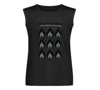 Stiff Little Fingers Inflammable Material Mens Black Sleeveless T-Shirt Graphic Tee Printed Unisex Vest Tank Tops Shirt L