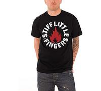 Stiff Little Fingers Punk Logo Mens New Black T Shirt Black 3XL