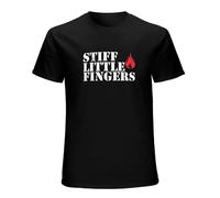 Stiff Little Fingers Retro T-Shirt Mens Unisex Black Tees M