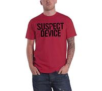 Stiff Little Fingers Suspect Device Official Mens Red T Shirt