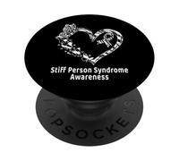 Stiff Person Syndrome Awareness Heart SPS Warrior PopSockets Adhesive PopGrip