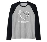 Stiff Person Syndrome Awareness Heart SPS Warrior Raglan Baseball Tee