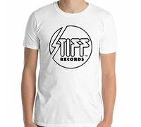Stiff Records Screen Printed Punk New Wave Tshirt - Costello Ian Dury The Damned1 White M