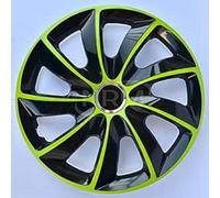 16" Hub Caps Wheel Covers Trims Universal Set 4 PCS Car Wash Safe Black & Green