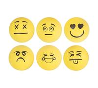 Stiga 6 Pack Emoji Table Tennis Balls - 40mm ITTF Regulation Size and Weight Ping Pong Balls