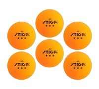 Stiga 6-Pack Orange 3 Star Table Tennis Balls | 40mm ITTF Regulation Size and Weight Ping Pong Balls