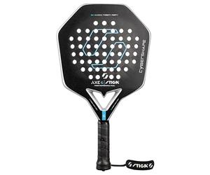STIGA AXE 4 Cybershape Padel Racket - Stiff, fast racket in the unique Cybershape design. Exclusive 15K carbon fibre and TeXtreme®, optimized for advanced players
