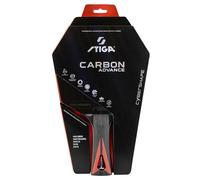 STIGA Carbon Advance Cybershape Table Tennis Bat - 5+2 Ply Blade with 5 Wooden and 2 Carbon Fibre Layers, Large, Optimised Sweet Spot & STAR Advance Rubber - For Ambitious Players