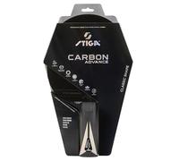 STIGA Carbon Advance Table Tennis Bat - 5+2 Ply Blade with 5 Wooden and 2 Carbon Fibre Layers, Large, Optispot Pro Sweet Spot & STAR Advance Rubber - For Ambitious Players