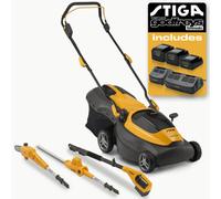 Stiga Collector 140E Battery Lawnmower 38Cm & Mt100E Battery Multi-Tool Kit
