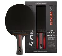 STIGA Flexure V2 Table Tennis Bat - 5-Star Blade, ITTF-Approved STAR5 Rubber, Ergonomic Grip - For Offensive Players