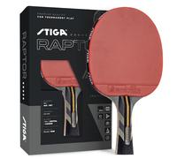 STIGA Pro Carbon Performance-Level Table Tennis Racket with Carbon Technology for Tournament Play - Red and Blue Colors
