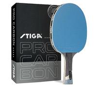 STIGA Pro Carbon Performance Ping Pong Paddle | 7-ply Extra Light Carbon Fiber Blade | 2mm Premium Sponge | Concave Pro Handle for Exceptional Grip