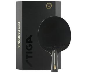 STIGA Pro Carbon + Table Tennis Bat, 5-Star Professional Table Tennis Bat for Advanced Offensive Players, ITTF Approved, Touch Carbon Technology