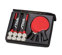 STIGA Seasons Anywhere Table Tennis Set: 4 Bats, 8 Balls and Universal Rolling Net for Indoor and Outdoor Use for the Whole Family
