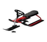 STIGA Snowracer ICONIC Classic Steering Sledge with Steering Wheel and Brakes for Children from 5 Years Old - Red