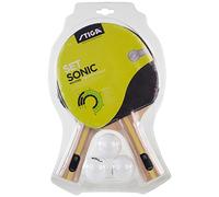STIGA Sonic Table Tennis Bat Set, Red/Black