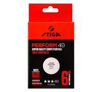 Stiga Table Tennis Balls Perform 40+ ITTF-Approved - Pack of 6 - White