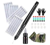 Stigma Hand Poke Tattoo Kit - Aluminum Alloy Pen with 20 Needles, DIY Tattoo Supply