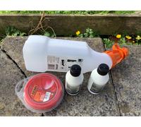 Stihl 1 Litre 2 Stroke Oil Petrol Mixing Bottle & 3x 100ml 2 Stroke Oil Genuine