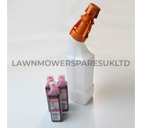 Stihl 1 Litre 2 Stroke Oil Petrol Mixing Bottle & 3x 100ml 2 Stroke Oil Genuine