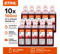STIHL 2 Stroke Engine Oil 100ml x 10 Pack 1:50 HP Oil 7813198401 Genuine