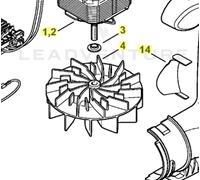 Stihl Electric Blower / Vacuum Fanwheel ST4811 700 3401
