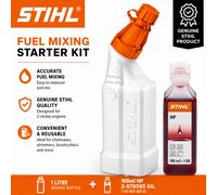 STIHL HP 100ml 2 Stroke Oil + Genuine 1L Mixing Bottle 1:50 Chainsaw