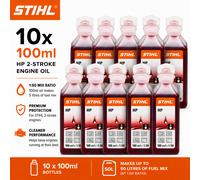 STIHL HP 2 Stroke Engine Oil 100ml 1:50 Genuine Oil & Mixing Bottle Bundles