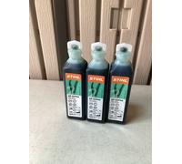 Stihl One Shot HP Super 2 Stroke Oil (Green) 3 x 100ml Bottles - New/Sealed.