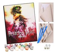 STIJAN Paint by Numbers Kits for Adults and Kids Japanese Anime Giant Man 63 Oil Paint Digital Drawing Canvas with Brushes Christmas Decorations Gifts -16 * 20 Inch Frameless