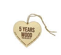 stika.co 5th Anniversary Personalised Wooden Heart, Custom Made gift, Birthday gift, Anniversary present, Hanging Decor