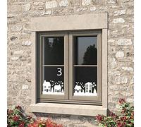 stika.co Christmas Advent Window Silhouettes - Reusable Static Cling Vinyl Stickers, Festive Houses & Trees, Holiday Window Decorations (All Sets Together)
