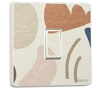 stika.co Pack of 2 Abstract Earth Tones Design for Single Light Switch Cover Vinyl Sticker