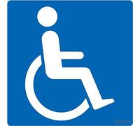 stika.co Pack of 2 Blue Badge Disabled Logo - Self-Adhesive Vinyl Sticker - 11x11cm, Waterproof & Durable, Ideal for Accessibility, Cars, Windows, Bumpers