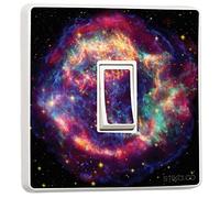 stika.co Pack of 2 Nebula Cloud Universe Design, Pretty Light Switch Decoration Stickers - Single Light Switch Sticker - Vinyl Sticker