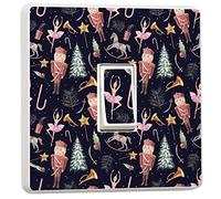 stika.co Pack of 2 Nutcracker, Christmas Print Light Switch Sticker Vinyl Cover Skin