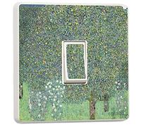 stika.co Pack of 2 Rosebushes Under The Trees, Gustav Klimt's Art Design for Single Light Switch Cover Vinyl Sticker