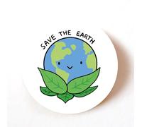 stika.co Pack of 24, 72, 240 Go Green, Save The Earth, Paper Labels, Adhesive Stickers Colourful Decorative Stickers, Craft Stickers (24)"