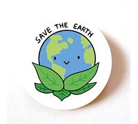 stika.co Pack of 24, 72, 240 Go Green, Save The Earth, Paper Labels, Adhesive Stickers Colourful Decorative Stickers, Craft Stickers (72)"