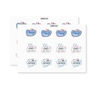 stika.co Pack of 24, 72, 240 King Charles III Silhouette, British Flag, Union Jack (240)