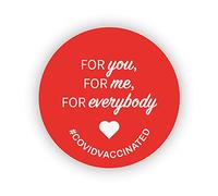 stika.co Pack of 24 for You, for me, for Everyone Paper Labels, I've had My Covid Vaccination, Adhesive Stickers
