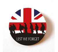stika.co Pack of 24 Paper Labels, Lest We Forget British Flag, Remembrance Sunday, Armistice Day, War Heroes Armed Forces