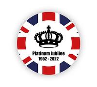 stika.co Pack of 24 Paper Labels, Queen's Platinum Jubilee Union Jack Commemorative Celebration, Decor Stickers (24)