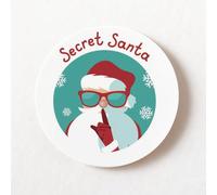 stika.co Pack of 24 Paper Labels, Secret Santa Self Adhesive Stickers, Secret Santa Christmas Stickers, Holiday Paper Labels, Christmas Stationery