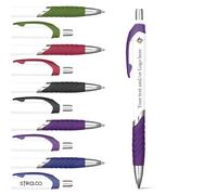 stika.co Pack of 40 Personalised Purple Plastic Pens - Customisable, Sustainable, Stylish Writing Instruments - Perfect for School, Work, and Promotion Giveaways