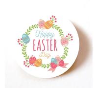 stika.co Pack of 72 Happy Easter Paper Labels - Adhesive Stickers Colourful Decorative Easter Craft Sticker